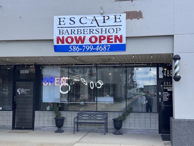 Escape Barbershop storefront on Hayes Road